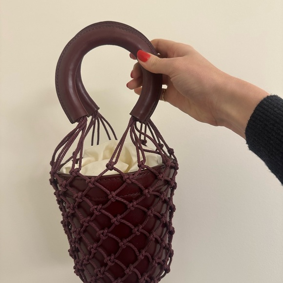 STAUD Moreau Burgundy Mini Bucket Bag - Picture 7 of 7